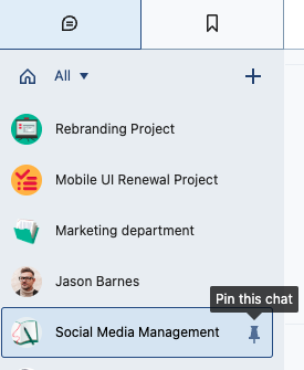 Fixing the location of a chat using the Pin function.png