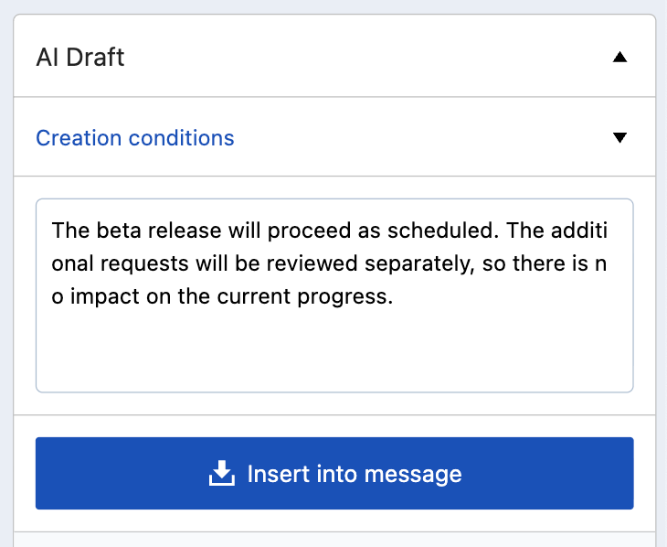 AI-generated message
